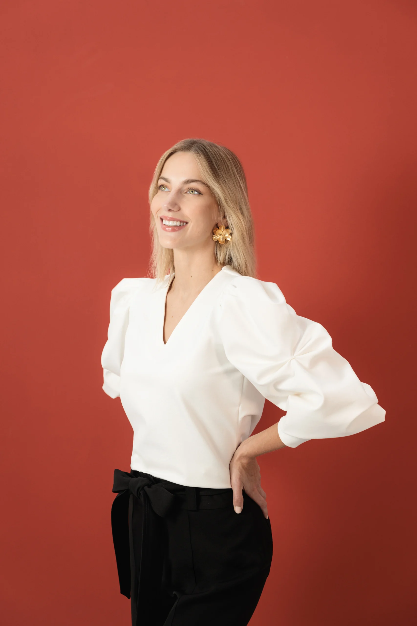 Blusa blanca elegante